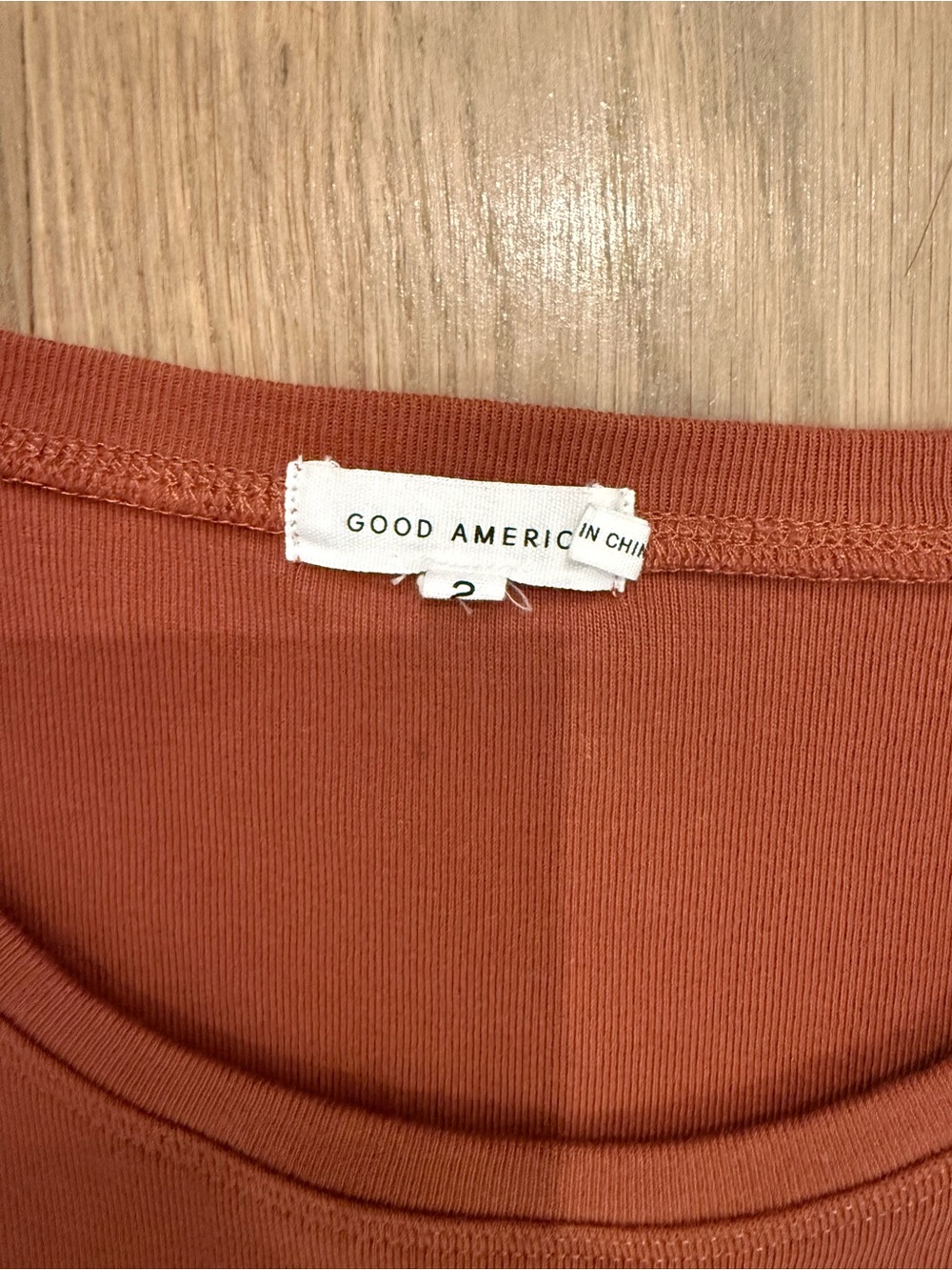 Good American Rust Ribbed Tank Dress - Picture 3 of 3